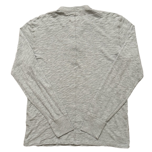 Rag & Bone Henley Shirt Mens Size L Long Sleeve Button Cotton Polyester Gray - Picture 2 of 6